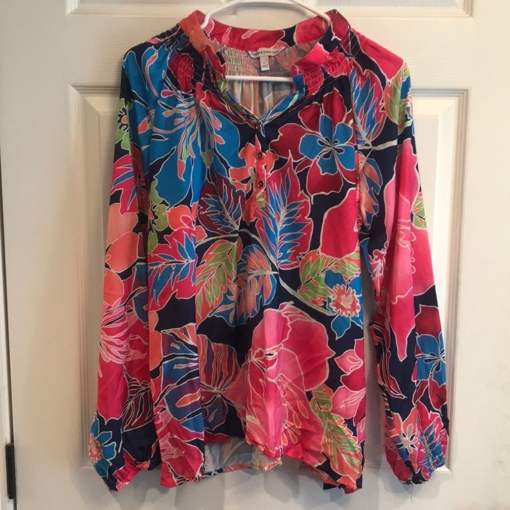 Sunsets & Sweet Tea size L pullover blouse